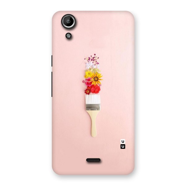 Painted Flowers Back Case for Micromax Canvas Selfie Lens Q345