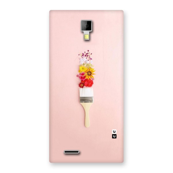 Painted Flowers Back Case for Micromax Canvas Xpress A99