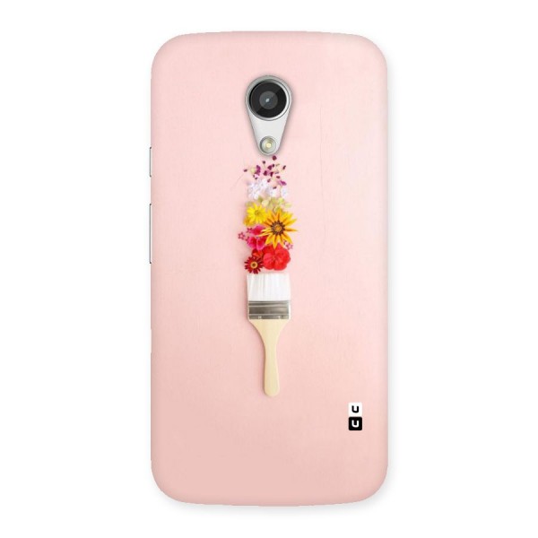 Painted Flowers Back Case for Moto G 2nd Gen