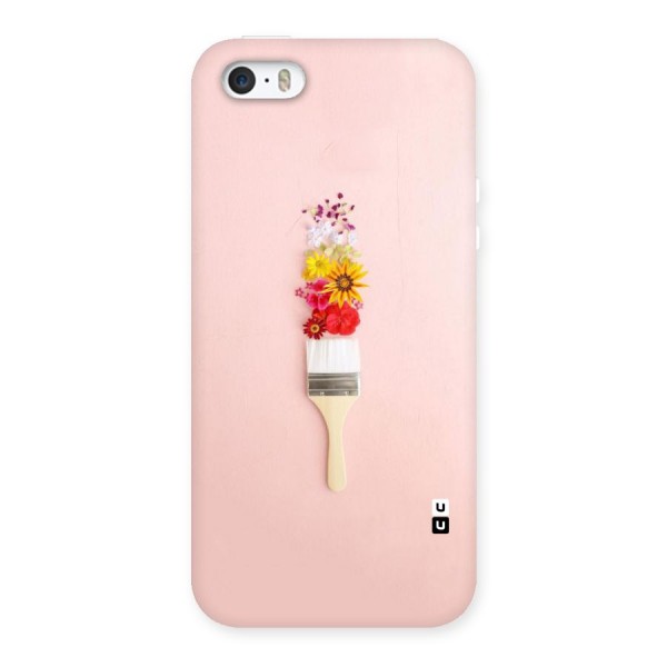 Painted Flowers Back Case for iPhone SE
