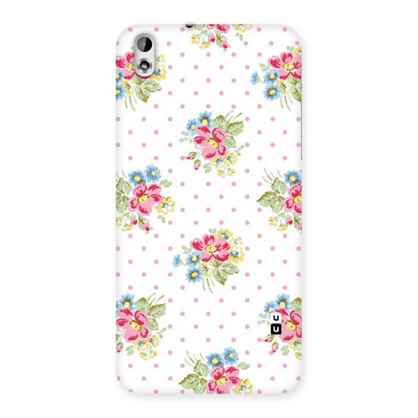 Painted Polka Floral Back Case for HTC Desire 816g