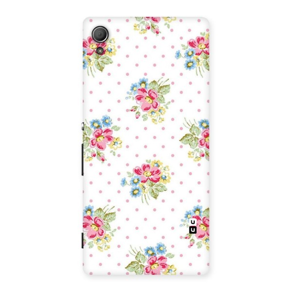 Painted Polka Floral Back Case for Xperia Z4