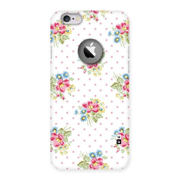 Painted Polka Floral Back Case for iPhone 6 Logo Cut