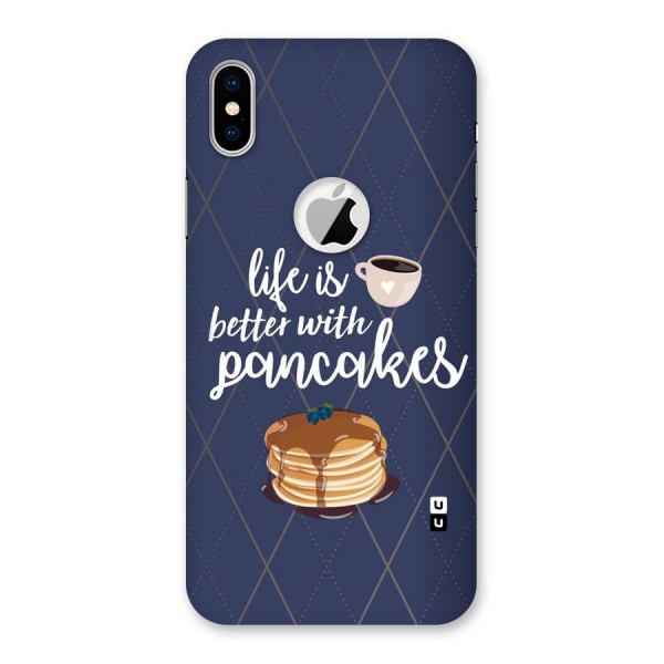 Pancake Life Back Case for iPhone X Logo Cut