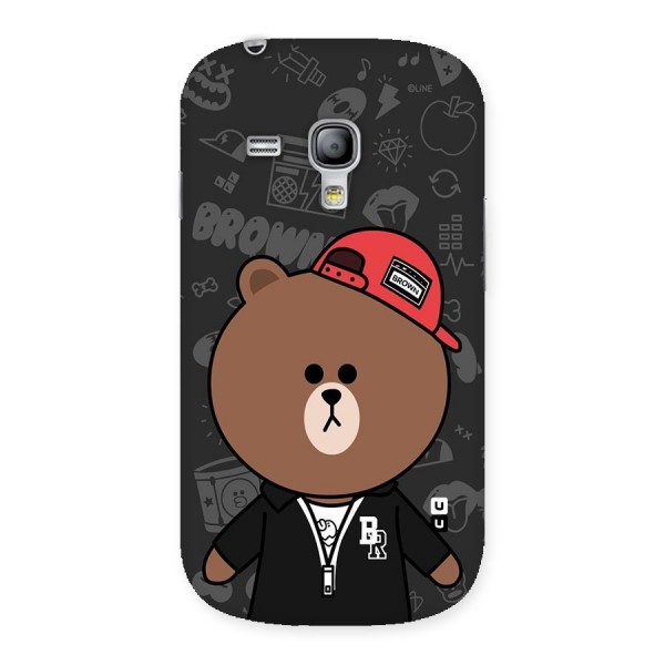 Panda Brown Back Case for Galaxy S3 Mini