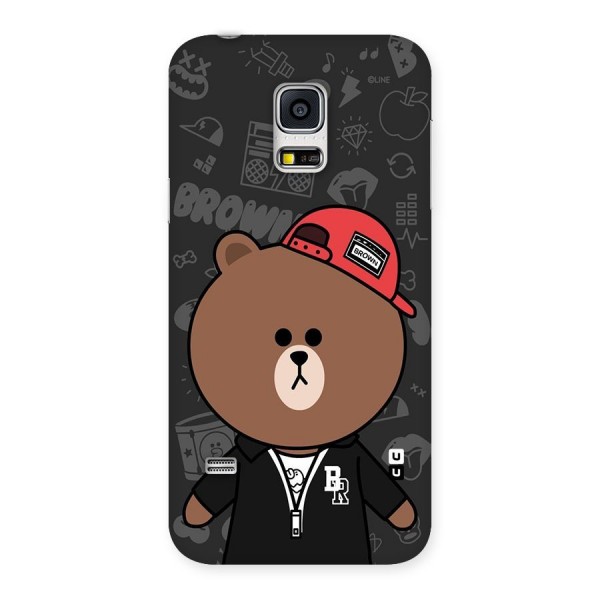 Panda Brown Back Case for Galaxy S5 Mini