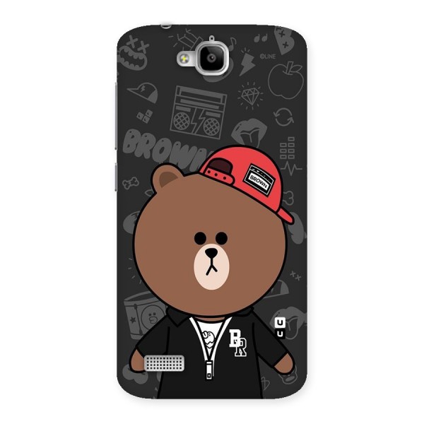 Panda Brown Back Case for Honor Holly