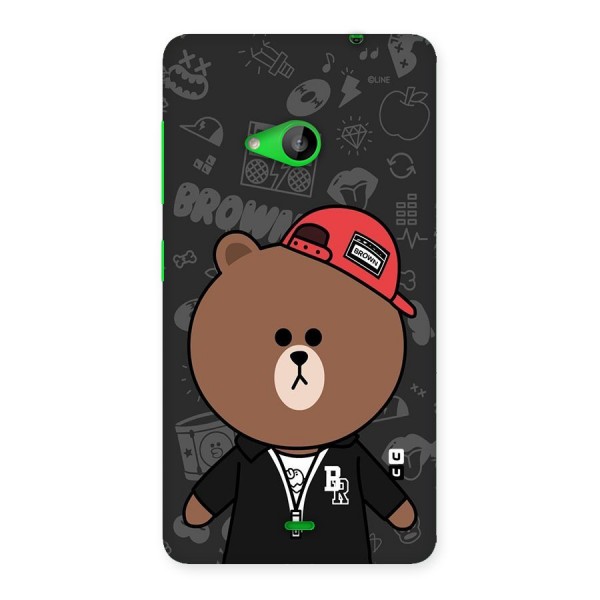 Panda Brown Back Case for Lumia 535