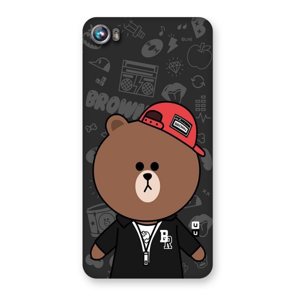 Panda Brown Back Case for Micromax Canvas Fire 4 A107