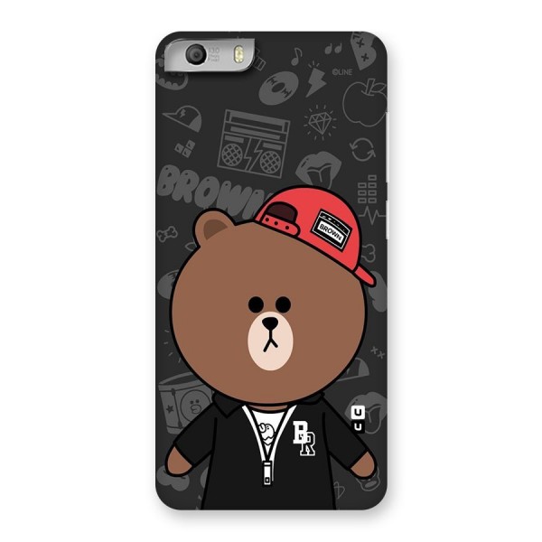 Panda Brown Back Case for Micromax Canvas Knight 2