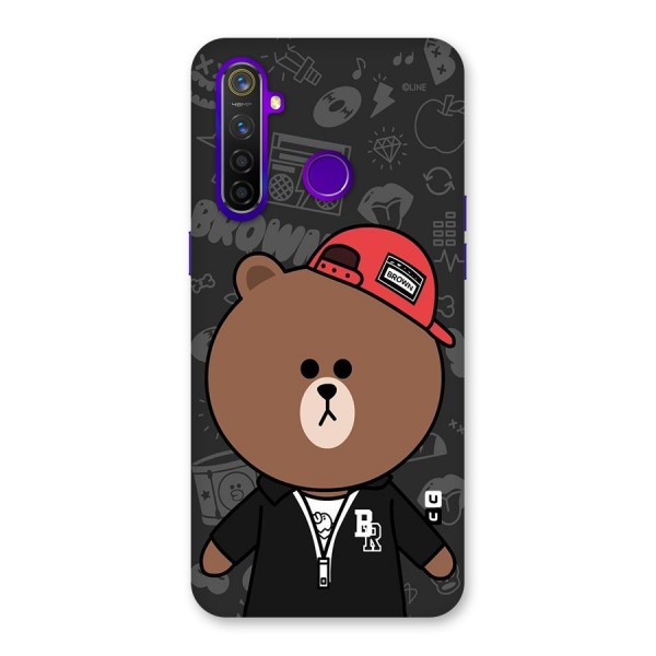 Panda Brown Back Case for Realme 5 Pro