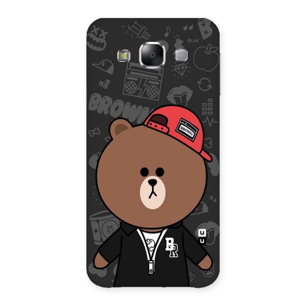 Panda Brown Back Case for Samsung Galaxy E5