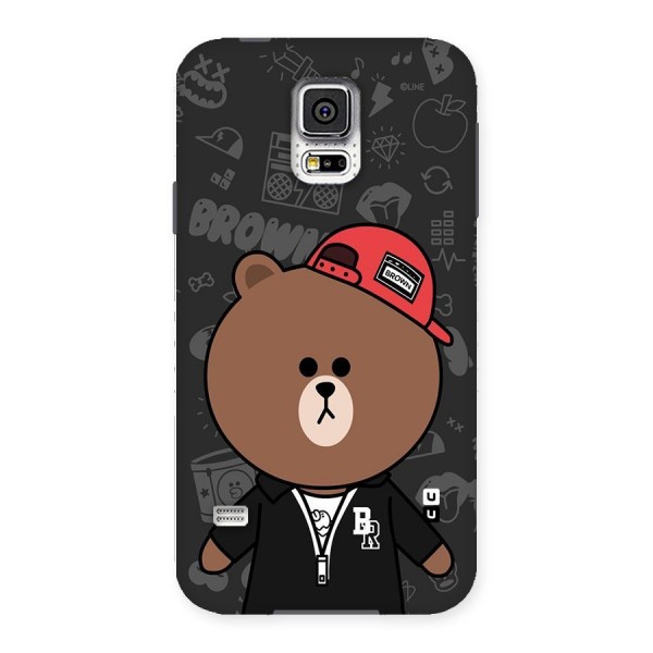 Panda Brown Back Case for Samsung Galaxy S5