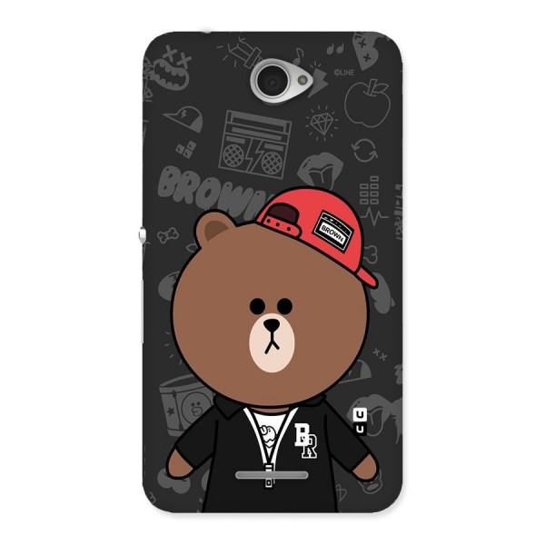 Panda Brown Back Case for Sony Xperia E4