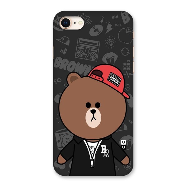 Panda Brown Back Case for iPhone 8