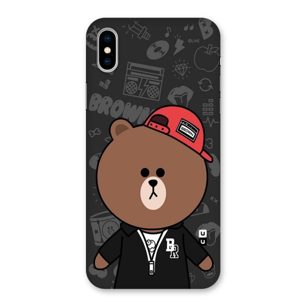 Panda Brown Back Case for iPhone X