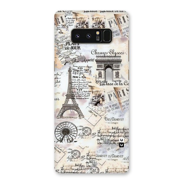 Paris Paper Back Case for Galaxy Note 8