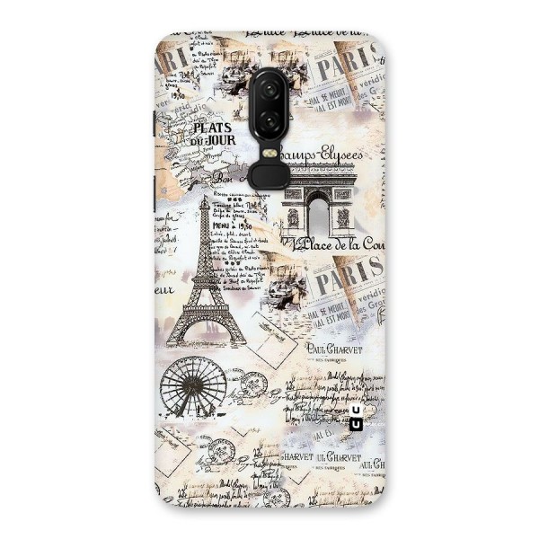 Paris Paper Back Case for OnePlus 6