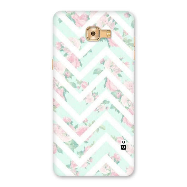 Pastel Floral Zig Zag Back Case for Galaxy C9 Pro