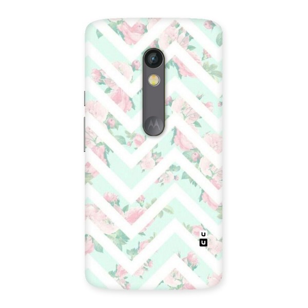 Pastel Floral Zig Zag Back Case for Moto X Play