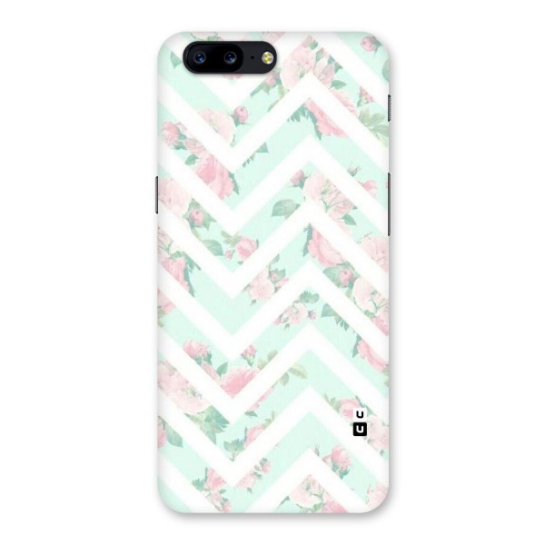 Pastel Floral Zig Zag Back Case for OnePlus 5