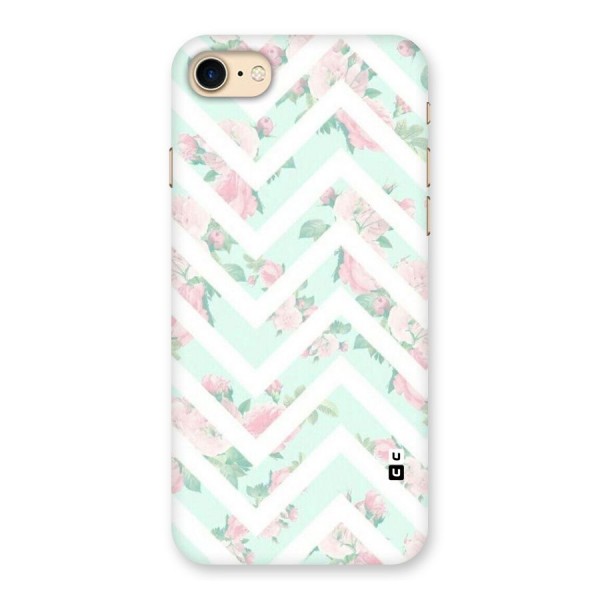 Pastel Floral Zig Zag Back Case for iPhone 7