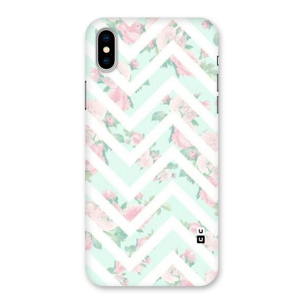 Pastel Floral Zig Zag Back Case for iPhone X
