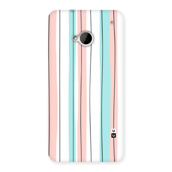 Pastel Tri Stripes Back Case for HTC One M7