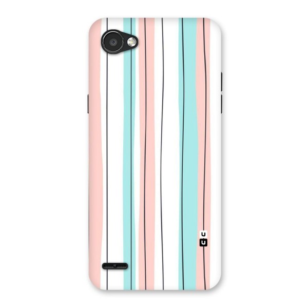 Pastel Tri Stripes Back Case for LG Q6