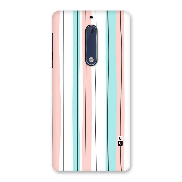 Pastel Tri Stripes Back Case for Nokia 5