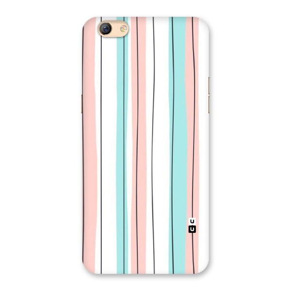 Pastel Tri Stripes Back Case for Oppo F3 Plus