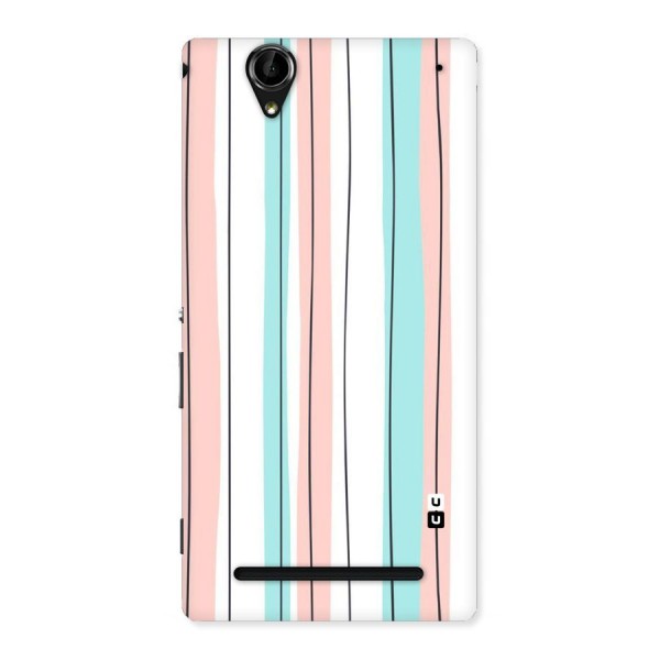 Pastel Tri Stripes Back Case for Sony Xperia T2