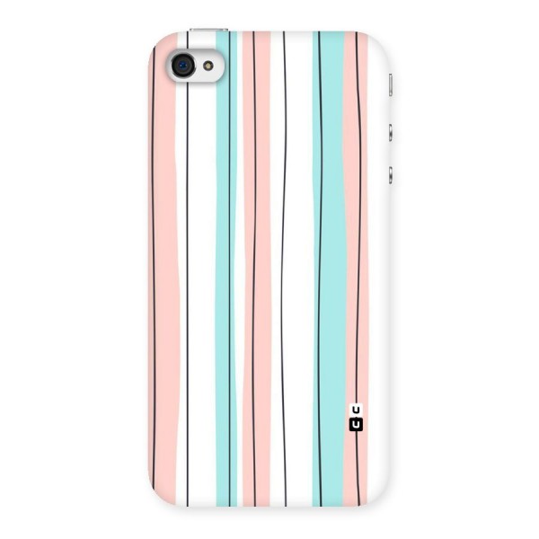 Pastel Tri Stripes Back Case for iPhone 4 4s