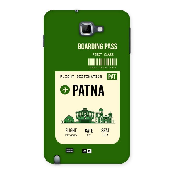 Patna Boarding Pass Back Case for Galaxy Note