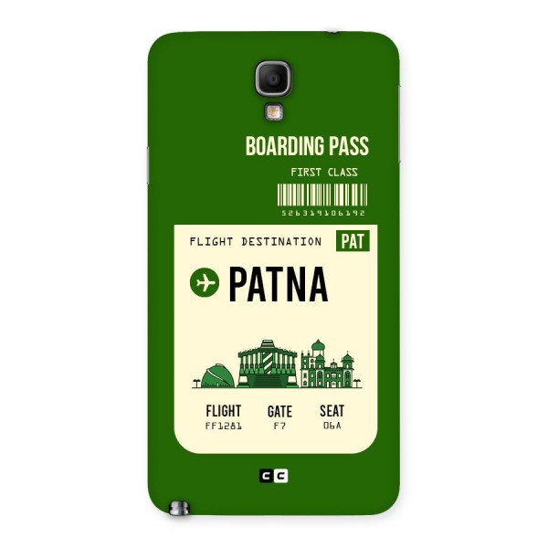 Patna Boarding Pass Back Case for Galaxy Note 3 Neo
