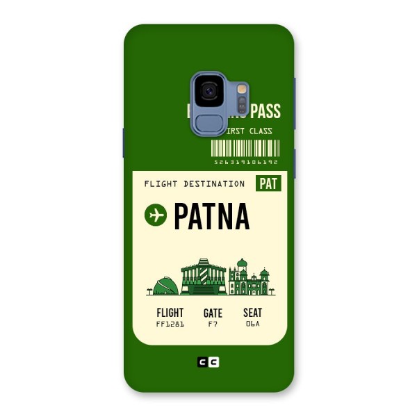 Patna Boarding Pass Back Case for Galaxy S9