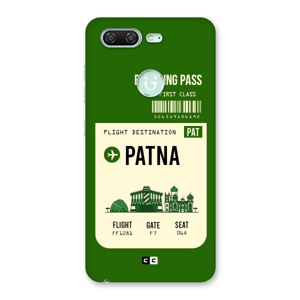 Patna Boarding Pass Back Case for Gionee S10