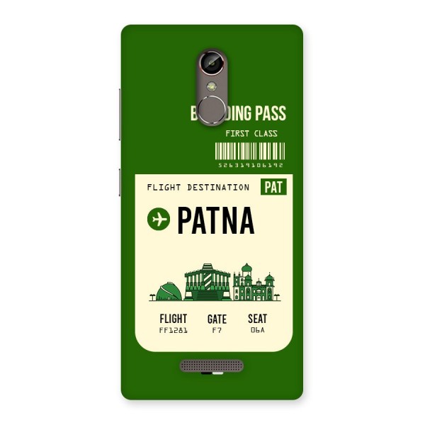 Patna Boarding Pass Back Case for Gionee S6s