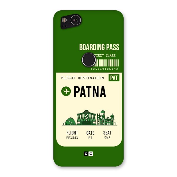 Patna Boarding Pass Back Case for Google Pixel 2