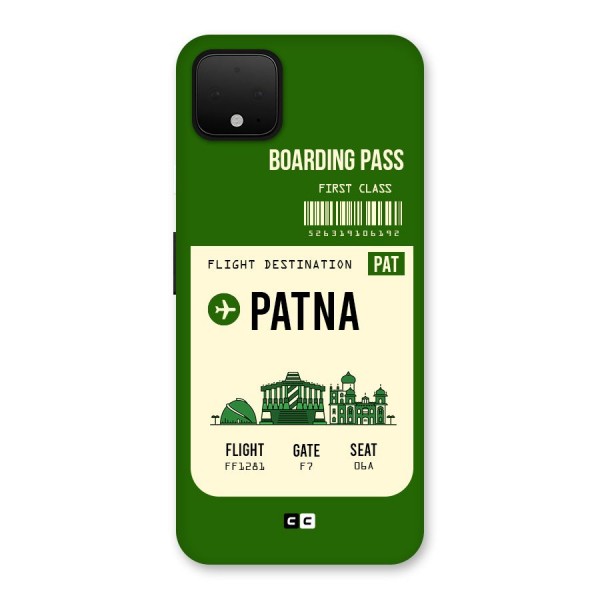 Patna Boarding Pass Back Case for Google Pixel 4 XL