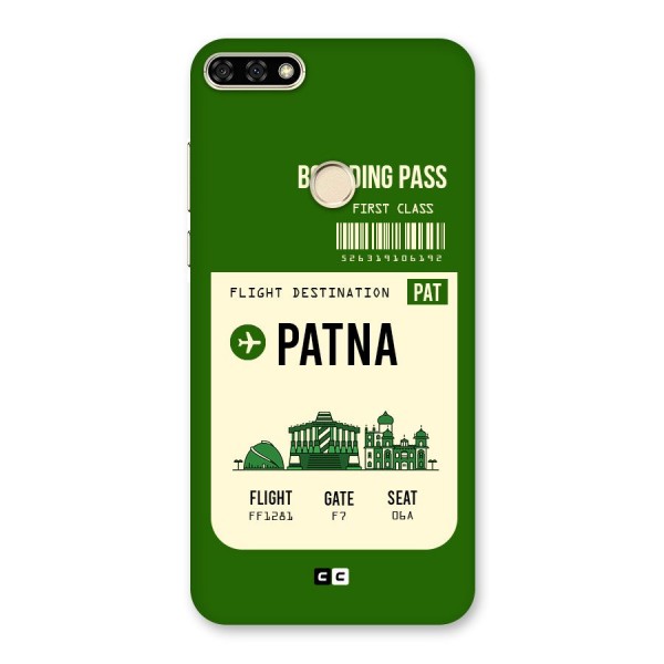 Patna Boarding Pass Back Case for Honor 7A