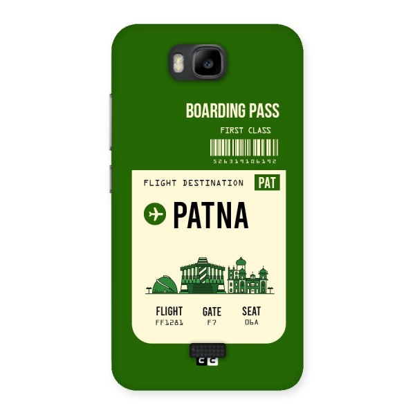 Patna Boarding Pass Back Case for Honor Bee