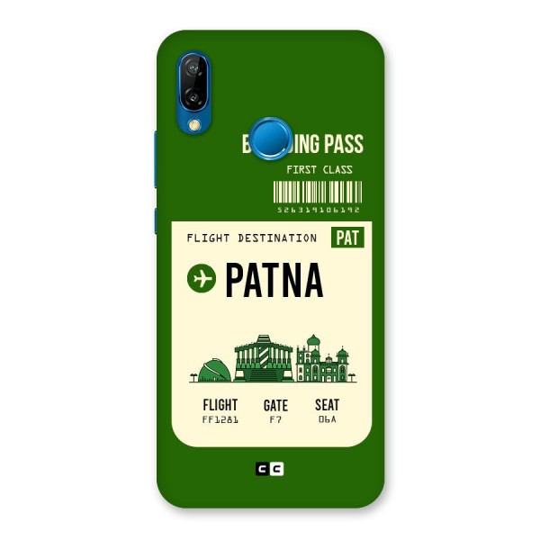 Patna Boarding Pass Back Case for Huawei P20 Lite