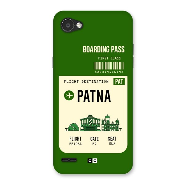 Patna Boarding Pass Back Case for LG Q6