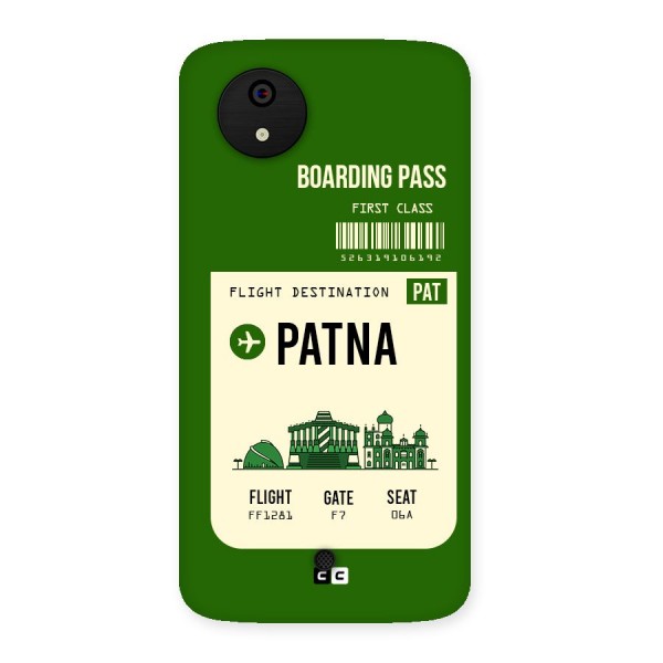 Patna Boarding Pass Back Case for Micromax Canvas A1