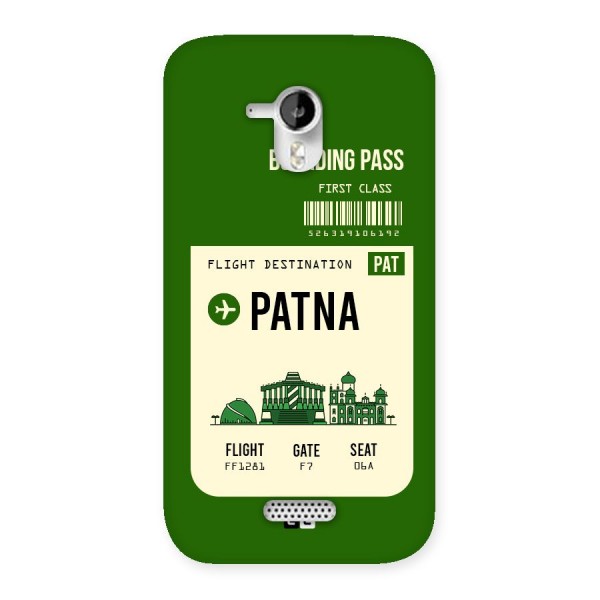 Patna Boarding Pass Back Case for Micromax Canvas HD A116