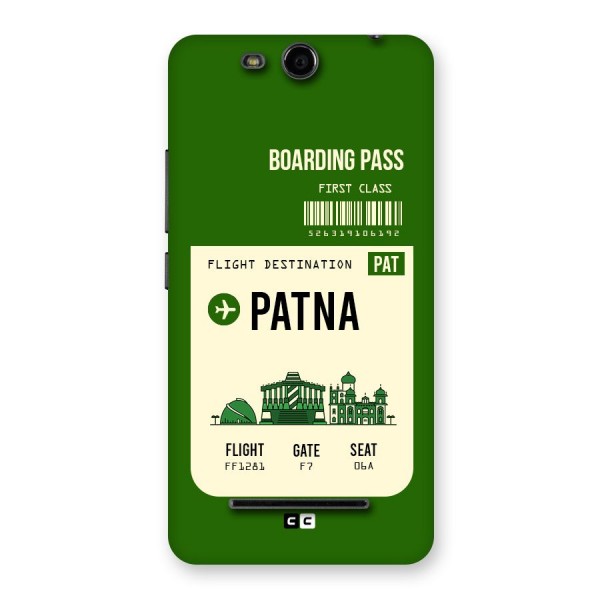 Patna Boarding Pass Back Case for Micromax Canvas Juice 3 Q392