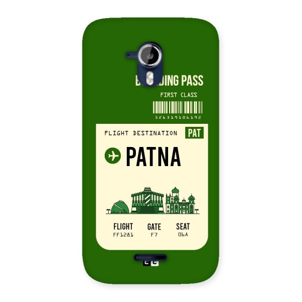 Patna Boarding Pass Back Case for Micromax Canvas Magnus A117