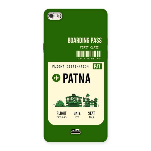 Patna Boarding Pass Back Case for Micromax Canvas Silver 5