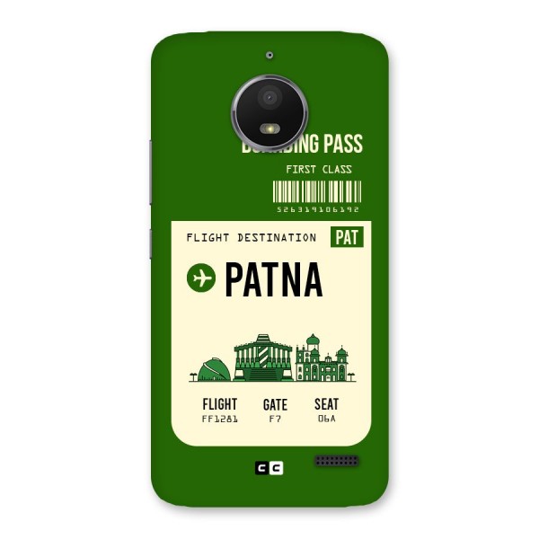 Patna Boarding Pass Back Case for Moto E4